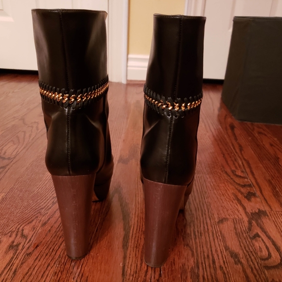 Stella McCartney leather platform chain link boots - Picture 3 of 6